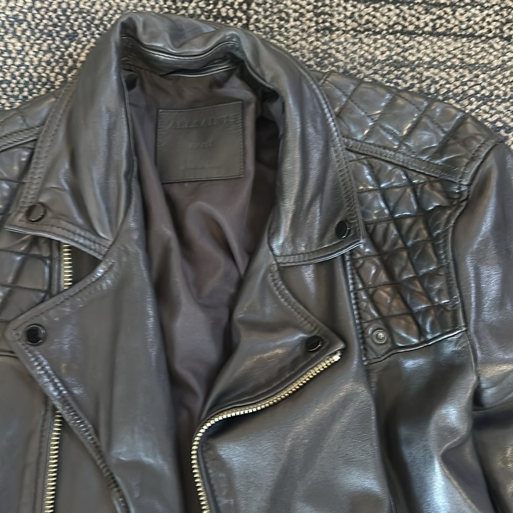 All Saints leather moto jacket - Picture 2 of 5